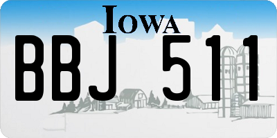 IA license plate BBJ511