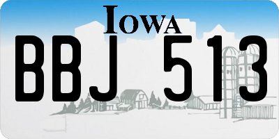 IA license plate BBJ513