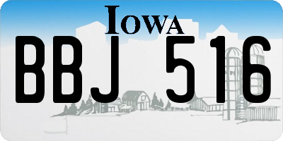 IA license plate BBJ516