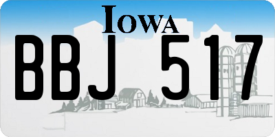 IA license plate BBJ517