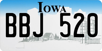 IA license plate BBJ520