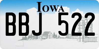 IA license plate BBJ522