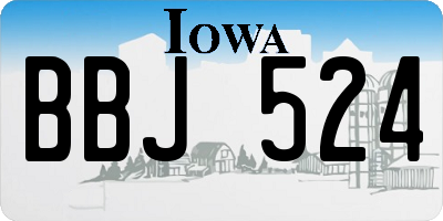 IA license plate BBJ524