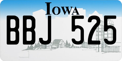 IA license plate BBJ525