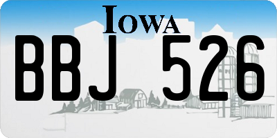IA license plate BBJ526