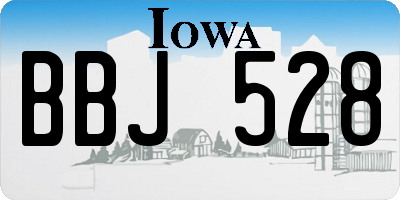 IA license plate BBJ528