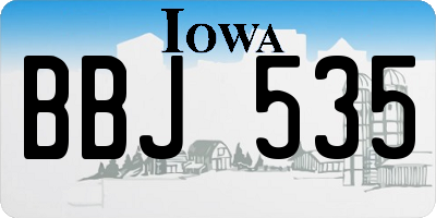 IA license plate BBJ535