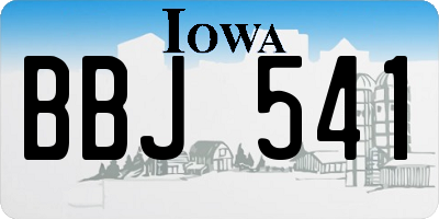 IA license plate BBJ541