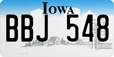 IA license plate BBJ548