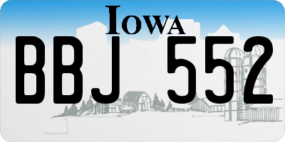 IA license plate BBJ552