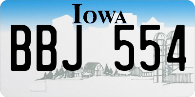 IA license plate BBJ554