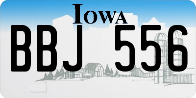 IA license plate BBJ556