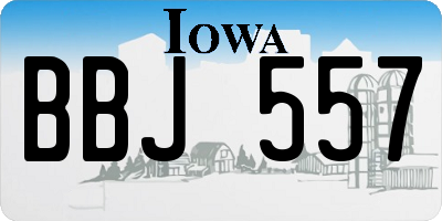 IA license plate BBJ557