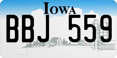 IA license plate BBJ559