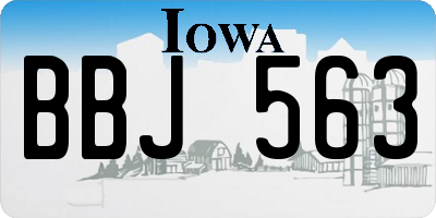 IA license plate BBJ563