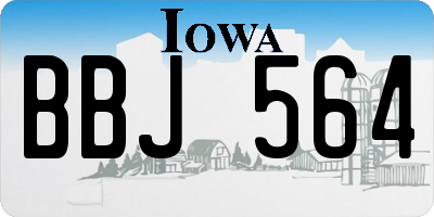 IA license plate BBJ564
