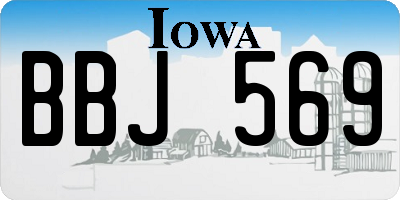 IA license plate BBJ569