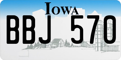 IA license plate BBJ570
