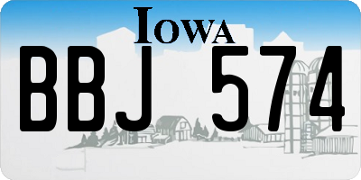 IA license plate BBJ574