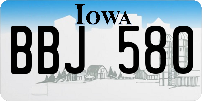 IA license plate BBJ580