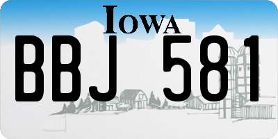 IA license plate BBJ581