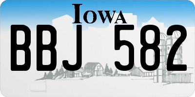 IA license plate BBJ582