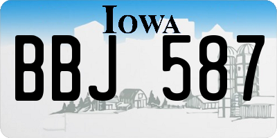 IA license plate BBJ587