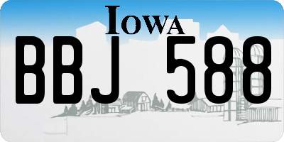 IA license plate BBJ588