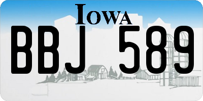 IA license plate BBJ589