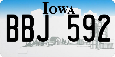 IA license plate BBJ592