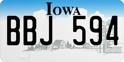 IA license plate BBJ594