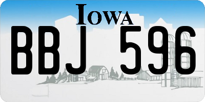 IA license plate BBJ596