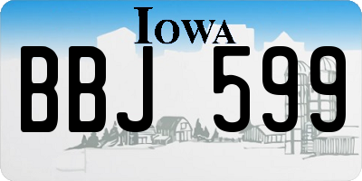 IA license plate BBJ599