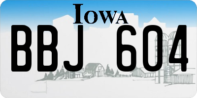 IA license plate BBJ604