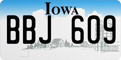 IA license plate BBJ609