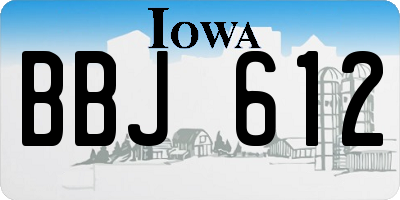 IA license plate BBJ612