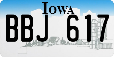 IA license plate BBJ617