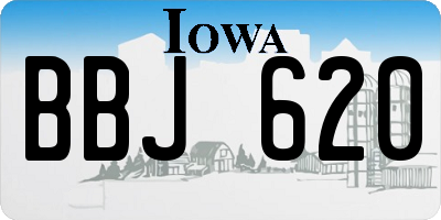 IA license plate BBJ620