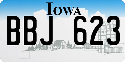 IA license plate BBJ623