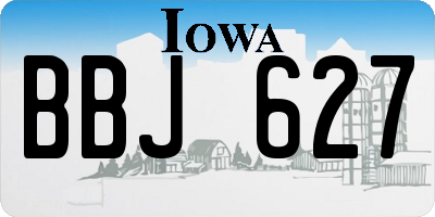 IA license plate BBJ627