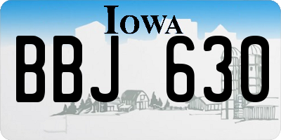 IA license plate BBJ630