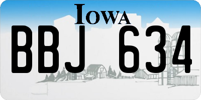 IA license plate BBJ634
