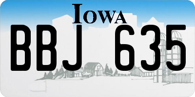 IA license plate BBJ635