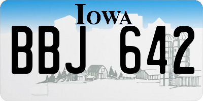 IA license plate BBJ642