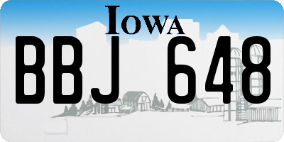IA license plate BBJ648