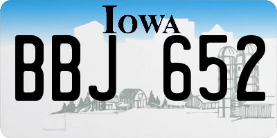 IA license plate BBJ652