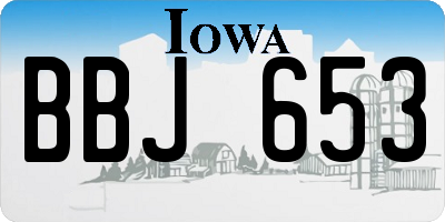 IA license plate BBJ653