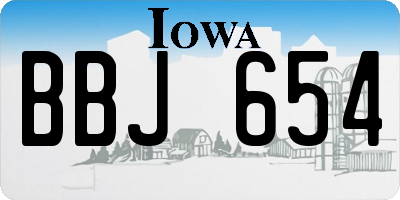 IA license plate BBJ654