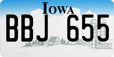 IA license plate BBJ655