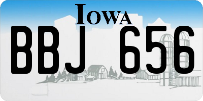 IA license plate BBJ656